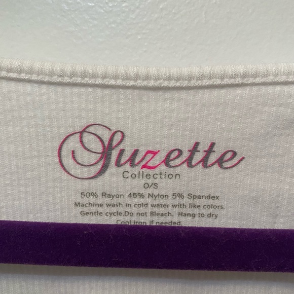 O/S Suzette Zip-up Cropped Tee - Picture 2 of 2